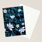 Moon Night Flowers Stationery Card Gallery Image 2
