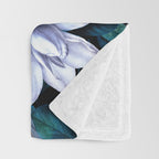 Moon Night Flowers Throw Blanket Gallery Image 3
