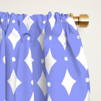 Vintage Stars XVI Periwinkle Blue Window Curtain Gallery Image 2
