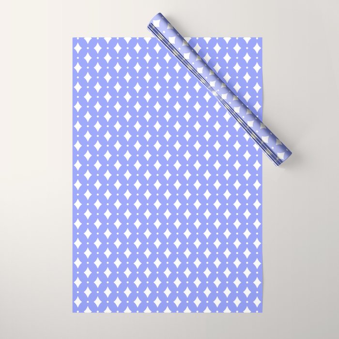 Vintage Stars XVI Periwinkle Blue Wrapping Paper Gallery Image 1