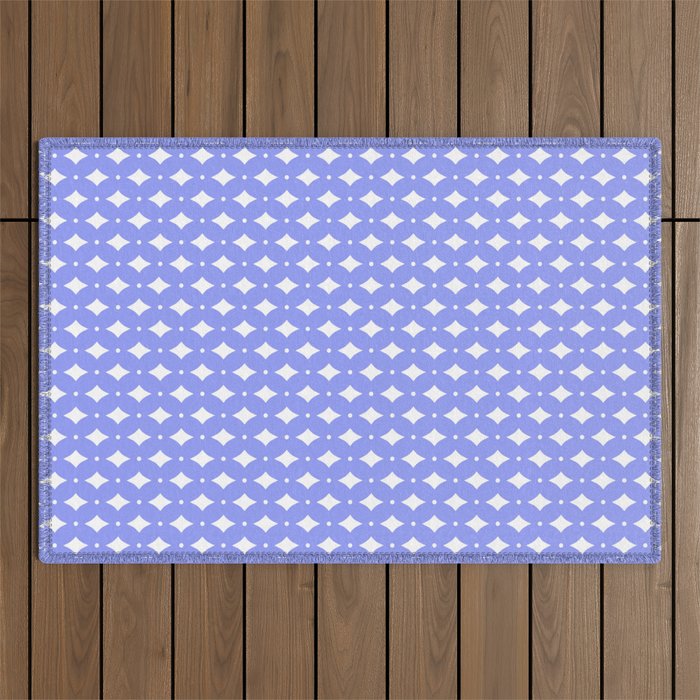 Vintage Stars XVI Periwinkle Blue Outdoor Rug Gallery Image 1