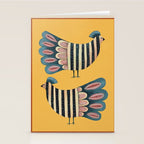 Striped Bird Pair II Stationery Card Gallery Image 2
