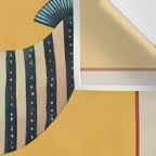 Striped Bird Pair II Wall Tapestry Gallery Image 3