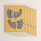 Striped Bird Pair II Wrapping Paper Gallery Image 3