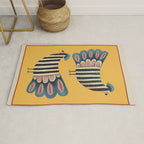 Striped Bird Pair II Rug Gallery Image 1