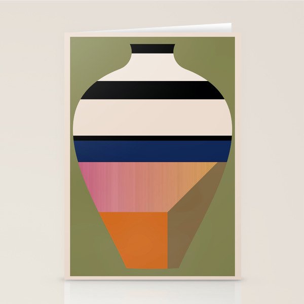 Geometric Abstract Vase 3 Stationery Card Gallery Image 2