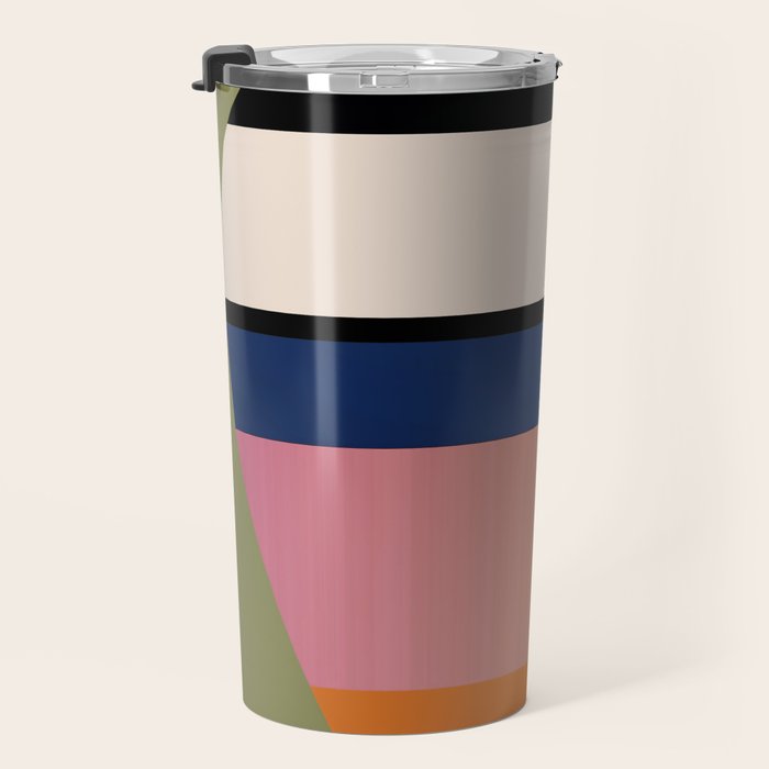 Geometric Abstract Vase 3 Travel Mug Gallery Image 3
