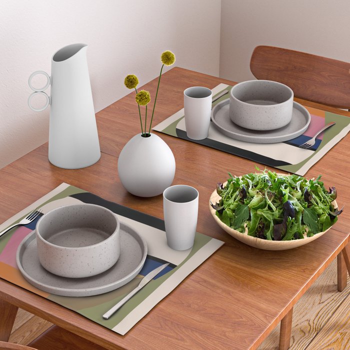 Geometric Abstract Vase 3 Placemat Gallery Image 2