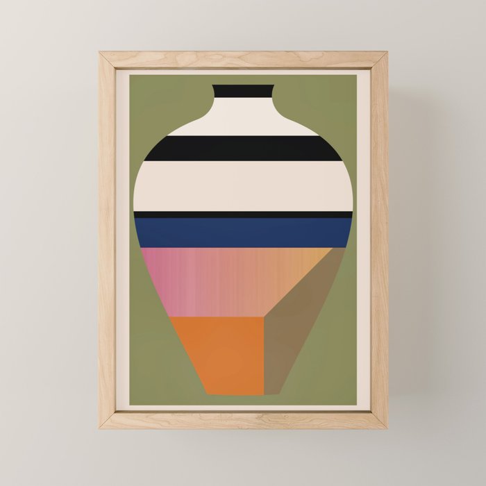 Geometric Abstract Vase 3 Mini Art Print Gallery Image 1