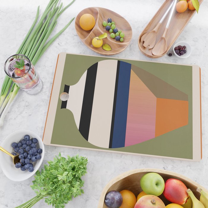 Geometric Abstract Vase 3 Cutting Board Gallery Image 2