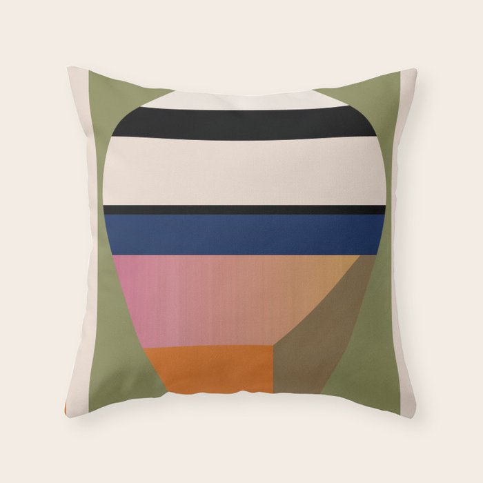 Geometric Abstract Vase 3 Throw Pillow Gallery Image 1