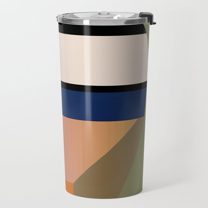 Geometric Abstract Vase 3 Travel Mug Gallery Image 2