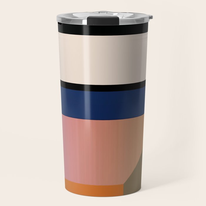 Geometric Abstract Vase 3 Travel Mug Gallery Image 1