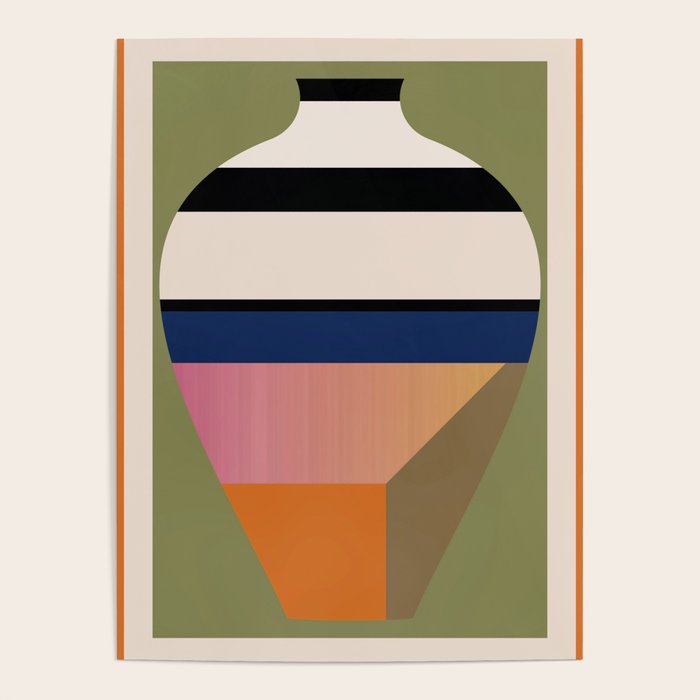 Geometric Abstract Vase 3 Poster Gallery Image 4