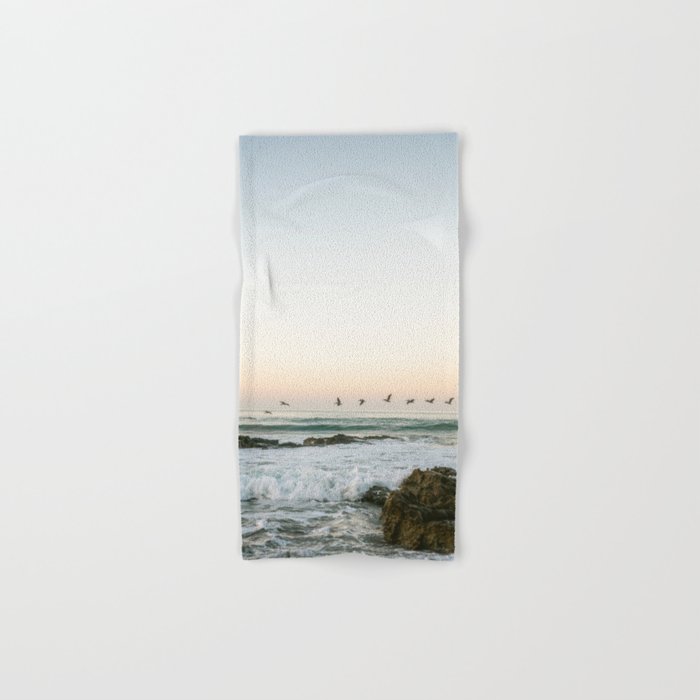 Birds at sunset | Playa Santa Teresa Costa Rica | Travel photography Bath Towel Gallery Image 1