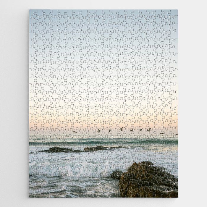 Birds at sunset | Playa Santa Teresa Costa Rica | Travel photography Jigsaw Puzzle Gallery Image 1
