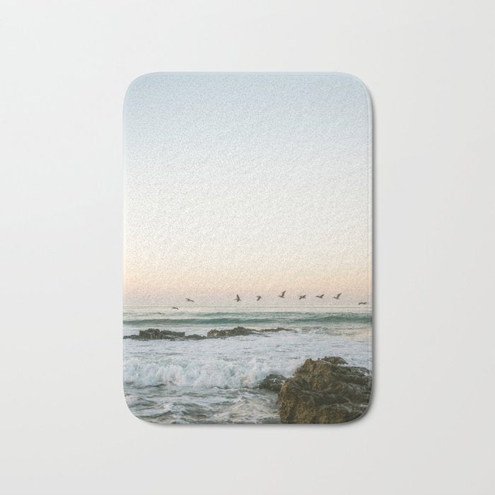 Birds at sunset | Playa Santa Teresa Costa Rica | Travel photography Bath Mat Gallery Image 1