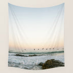 Birds at sunset | Playa Santa Teresa Costa Rica | Travel photography Wall Tapestry Gallery Image 4