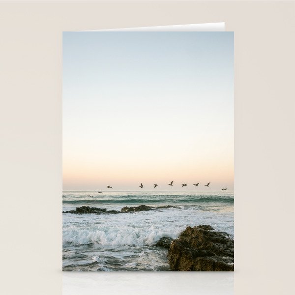 Birds at sunset | Playa Santa Teresa Costa Rica | Travel photography Stationery Card Gallery Image 2