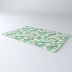 Apple Blossoms Pattern on Green Rug Gallery Image 3