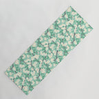 Apple Blossoms Pattern on Green Yoga Mat Gallery Image 1
