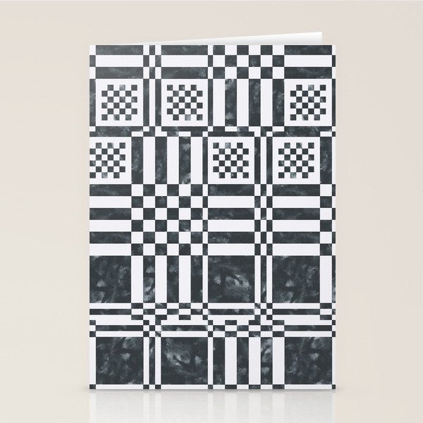 Structured Lines Grid Stationery Card Gallery Image 1