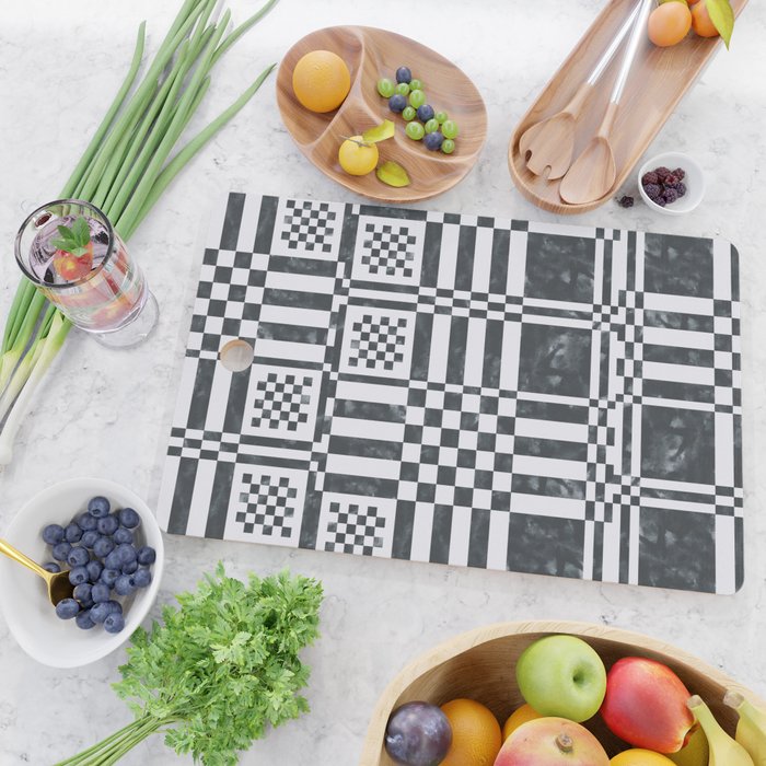 Structured Lines Grid Cutting Board Gallery Image 2