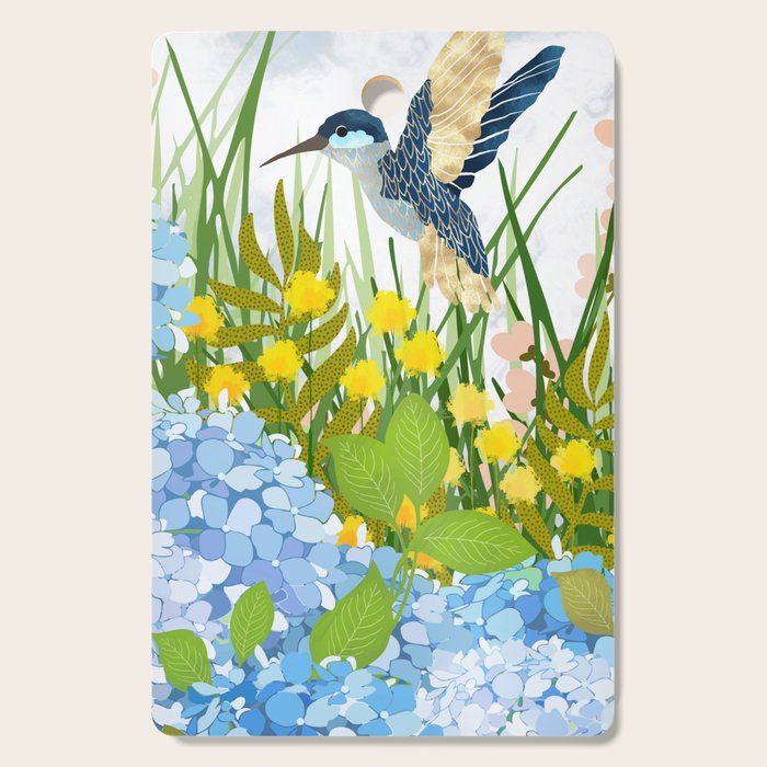 Hummingbird Summer Garden Cutting Board Gallery Image 1