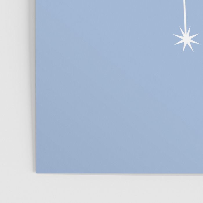 Gemini Zodiac Star Constellation Line Art Sky Blue Poster Gallery Image 3