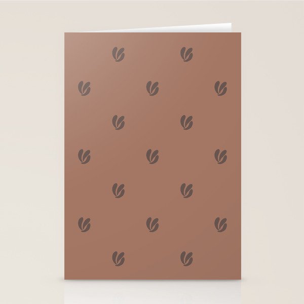 Leafy pattern - mocha mousse Stationery Card Gallery Image 2