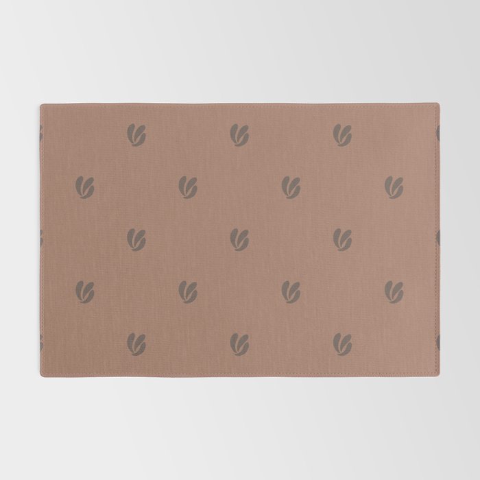 Leafy pattern - mocha mousse Rug Gallery Image 2