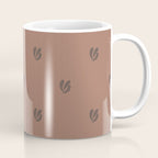Leafy pattern - mocha mousse Coffee Mug Gallery Image 1