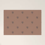 Leafy pattern - mocha mousse Welcome Mat Gallery Image 1