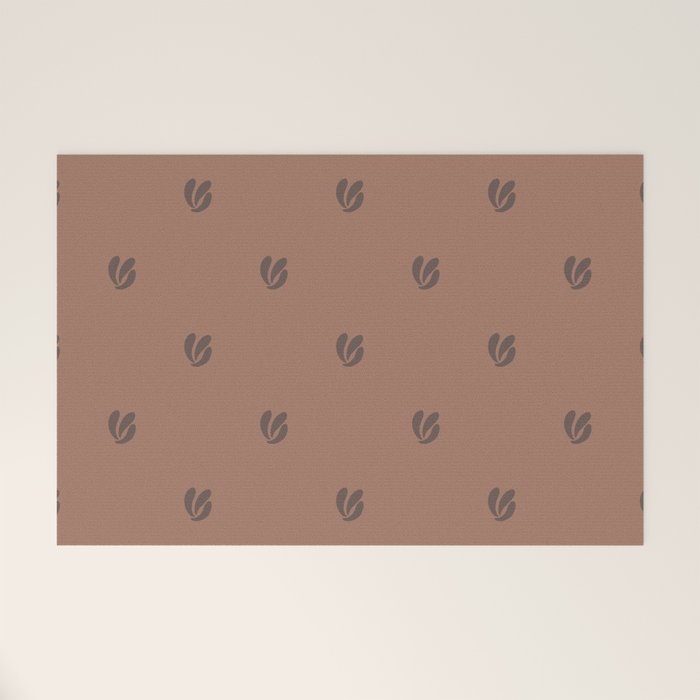 Leafy pattern - mocha mousse Welcome Mat Gallery Image 1