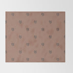 Leafy pattern - mocha mousse Throw Blanket Gallery Image 2