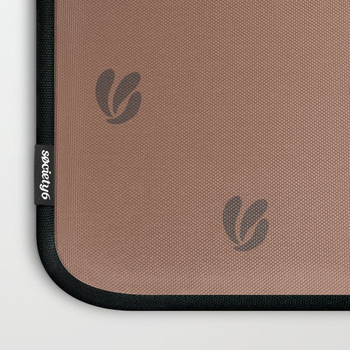 Leafy pattern - mocha mousse Laptop Sleeve Gallery Image 3