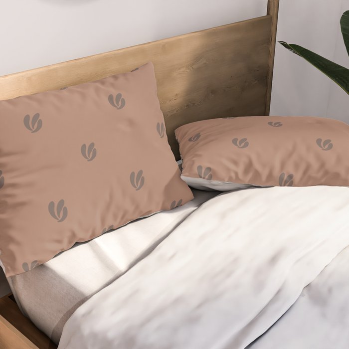 Leafy pattern - mocha mousse Pillow Sham Gallery Image 2
