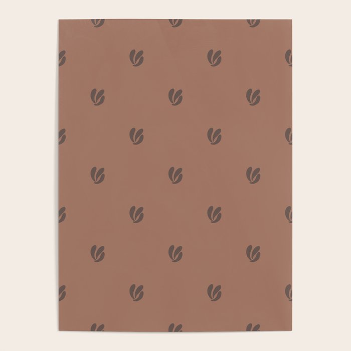 Leafy pattern - mocha mousse Poster Gallery Image 4