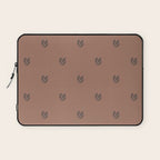 Leafy pattern - mocha mousse Laptop Sleeve Gallery Image 1