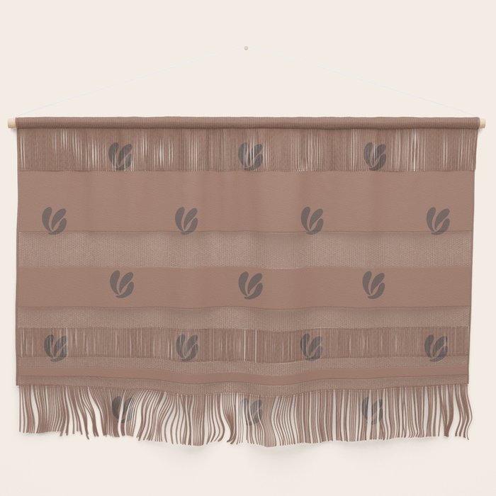 Leafy pattern - mocha mousse Wall Hanging Gallery Image 1