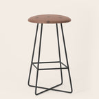 Leafy pattern - mocha mousse Stool Gallery Image 1