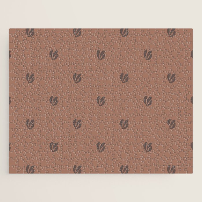 Leafy pattern - mocha mousse Jigsaw Puzzle Gallery Image 1