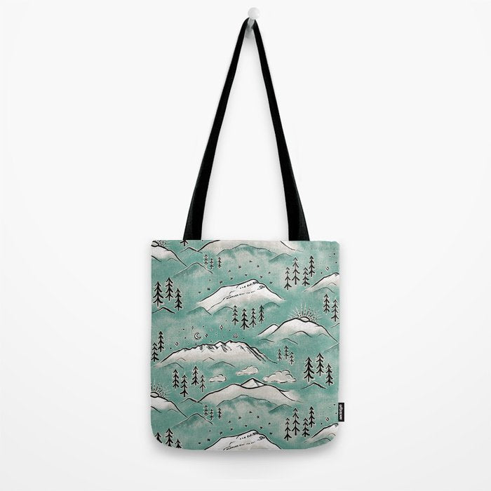 Monte Vista - Turquoise and silver Tote Bag Gallery Image 2
