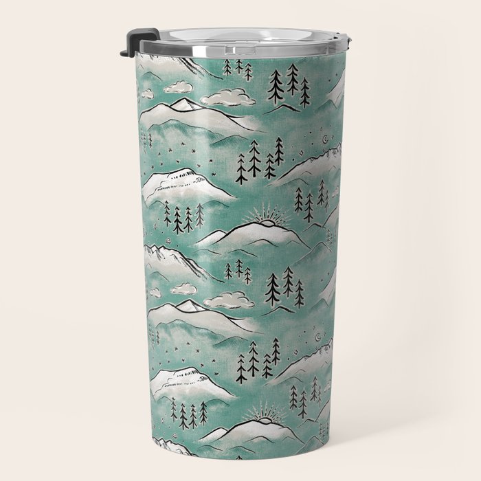 Monte Vista - Turquoise and silver Travel Mug Gallery Image 3