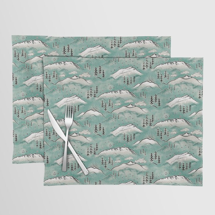 Monte Vista - Turquoise and silver Placemat Gallery Image 1