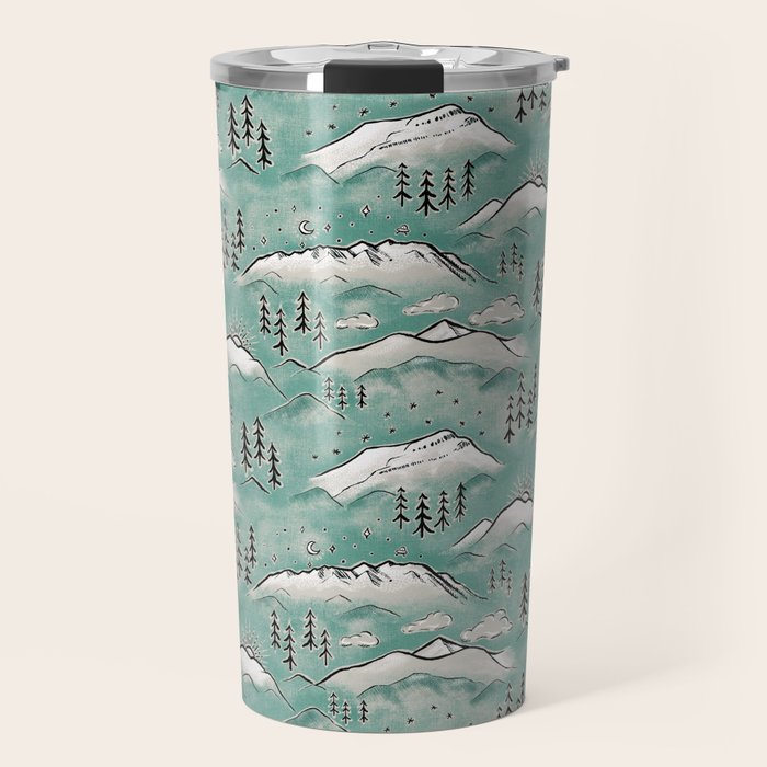 Monte Vista - Turquoise and silver Travel Mug Gallery Image 1