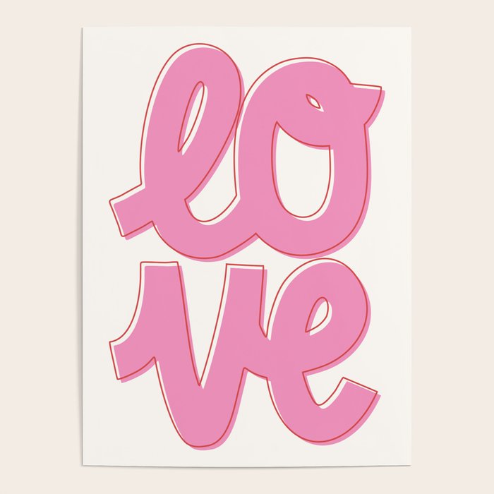 Love Script Pink Poster Gallery Image 4