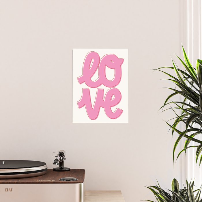 Love Script Pink Poster Gallery Image 2