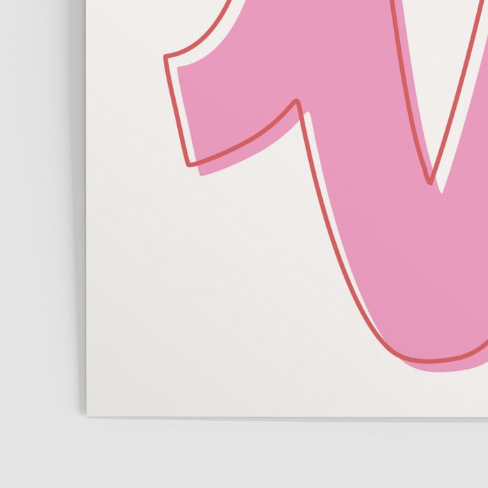 Love Script Pink Poster Gallery Image 3