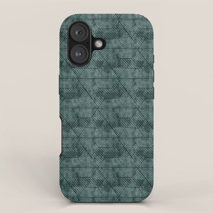 cadence triangles - dark green iPhone Case Gallery Image 1